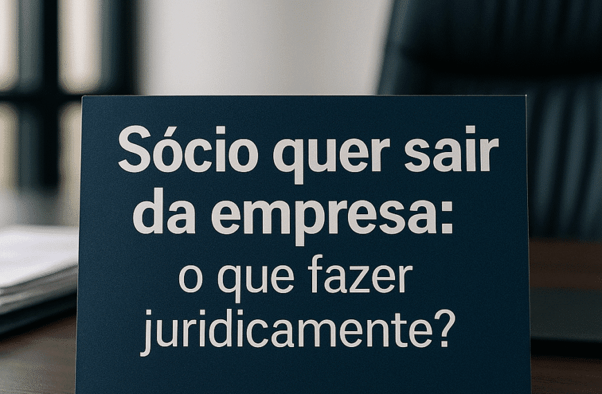 Sócio quer sair da empresa: o que fazer juridicamente?